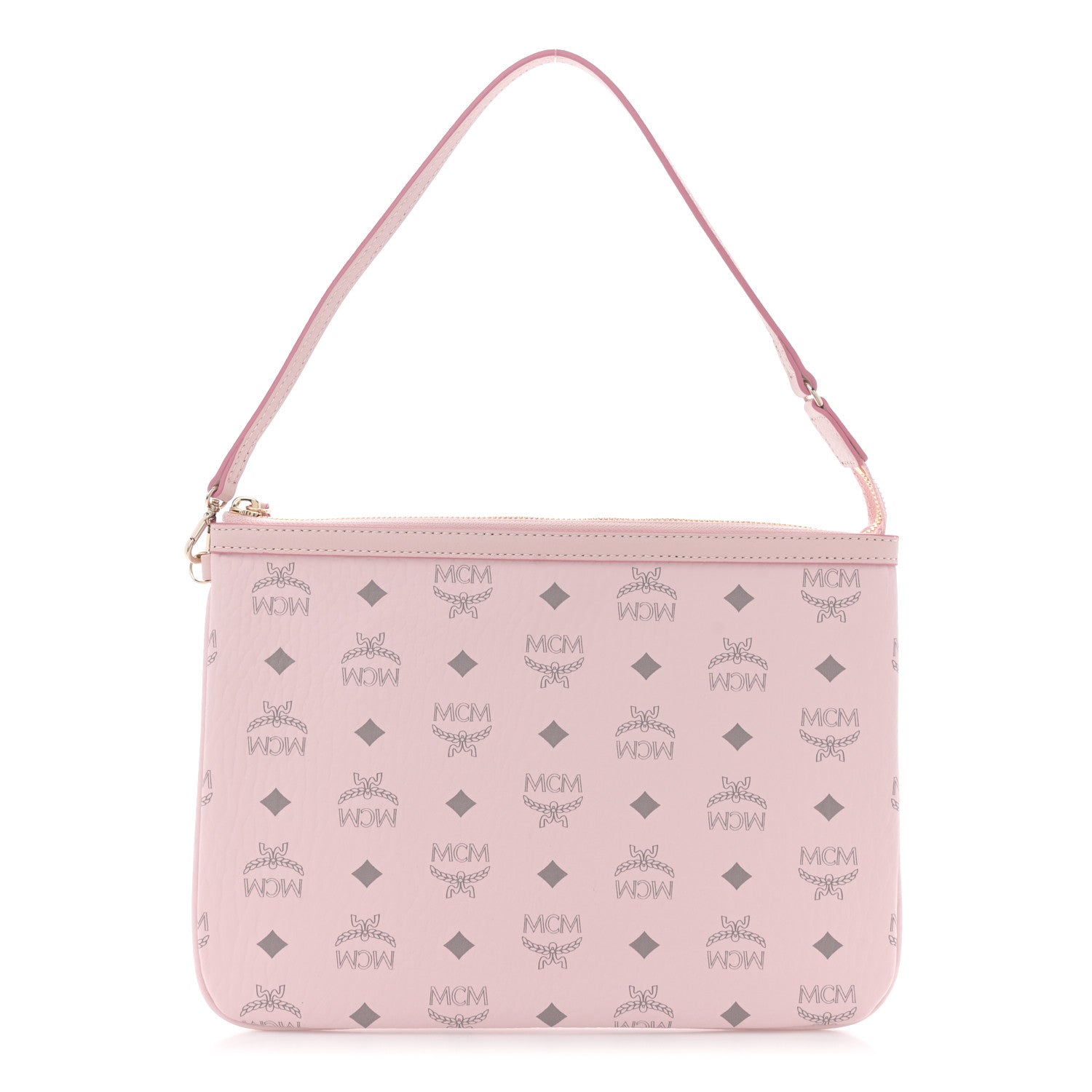 MCM Visetos Liz Shopper Tote Pouch Powder Pink 1 of 9
