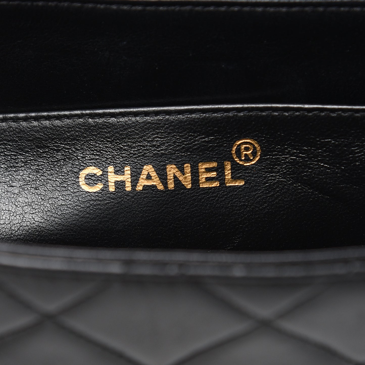Lambskin Quilted Jumbo Single Flap Black