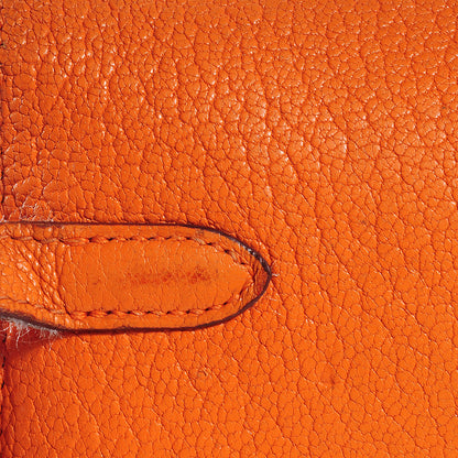 Hermes Chevre Mysore Kelly Longue Wallet Orange 6 of 18
