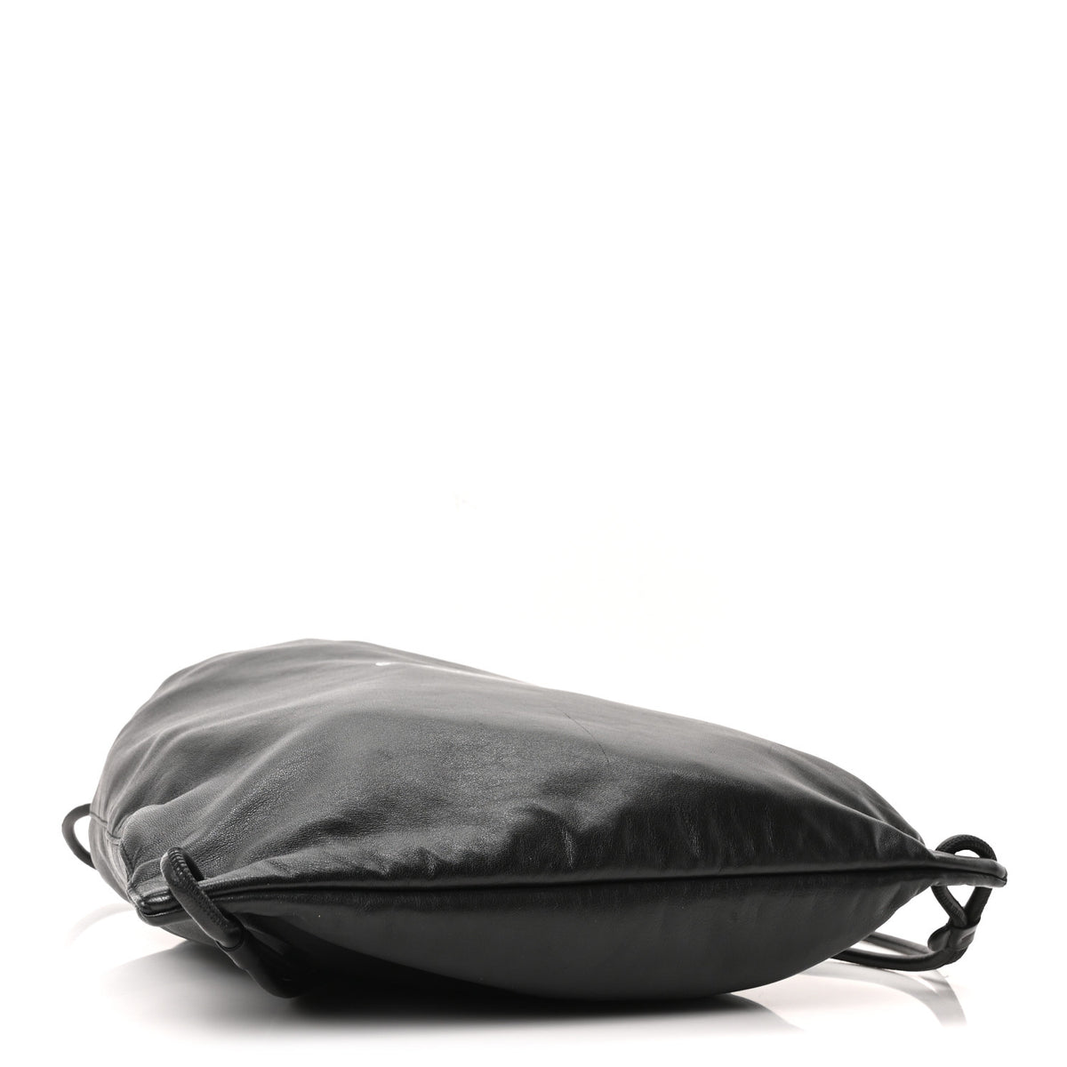 Lambskin Teddy Drawstring Bag Black