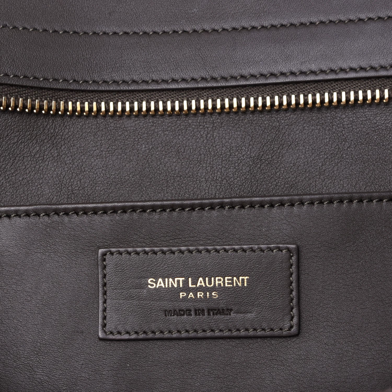 Saint Laurent Calfskin Suede Small Monogram Downtown Cabas Earth 7 of 12