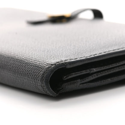 Chanel Grained Calfskin CC Button Long Wallet Black 10 of 10