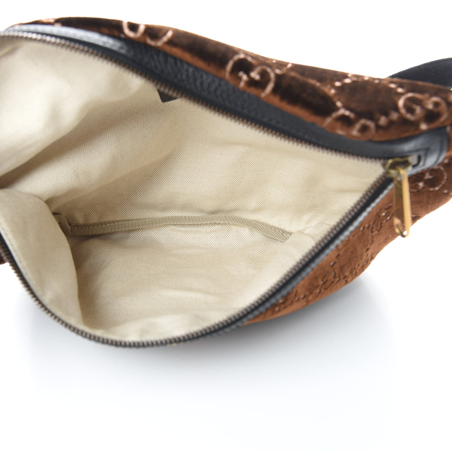 Gucci GG Monogram Velvet Belt Bag Brown 5 of 10