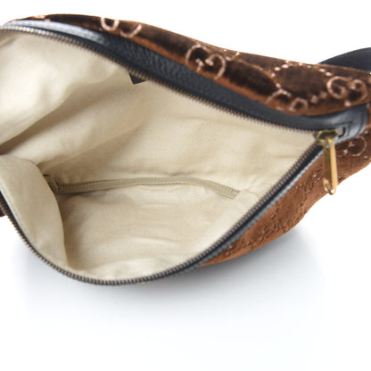Gucci GG Monogram Velvet Belt Bag Brown 5 of 10