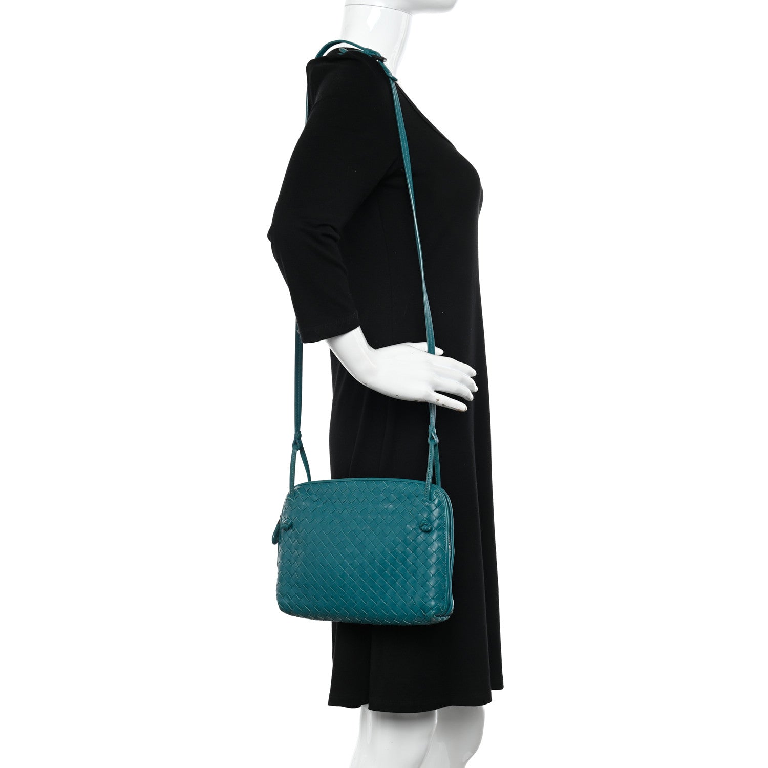 Bottega Veneta Nappa Intrecciato Nodini Crossbody Messenger Mallard 2 of 11
