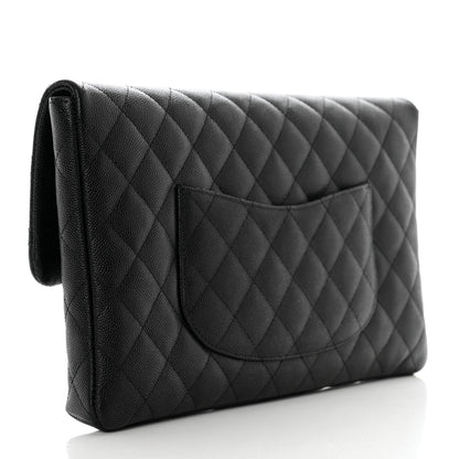 Chanel Caviar Quilted Flap Clutch Black 3 of 8