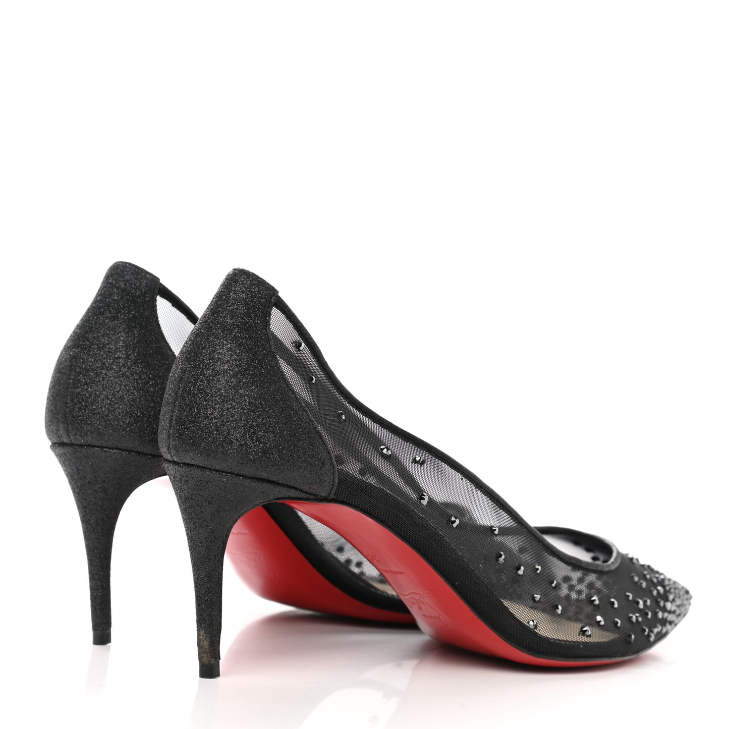Rete Glitter Mini Specchio Strass Follies 70 Pumps 38 Black