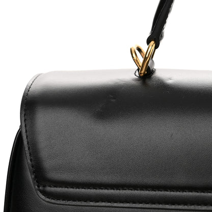 Celine Satinated Calfskin Medium 16 Top Handle Bag Black 16 of 18