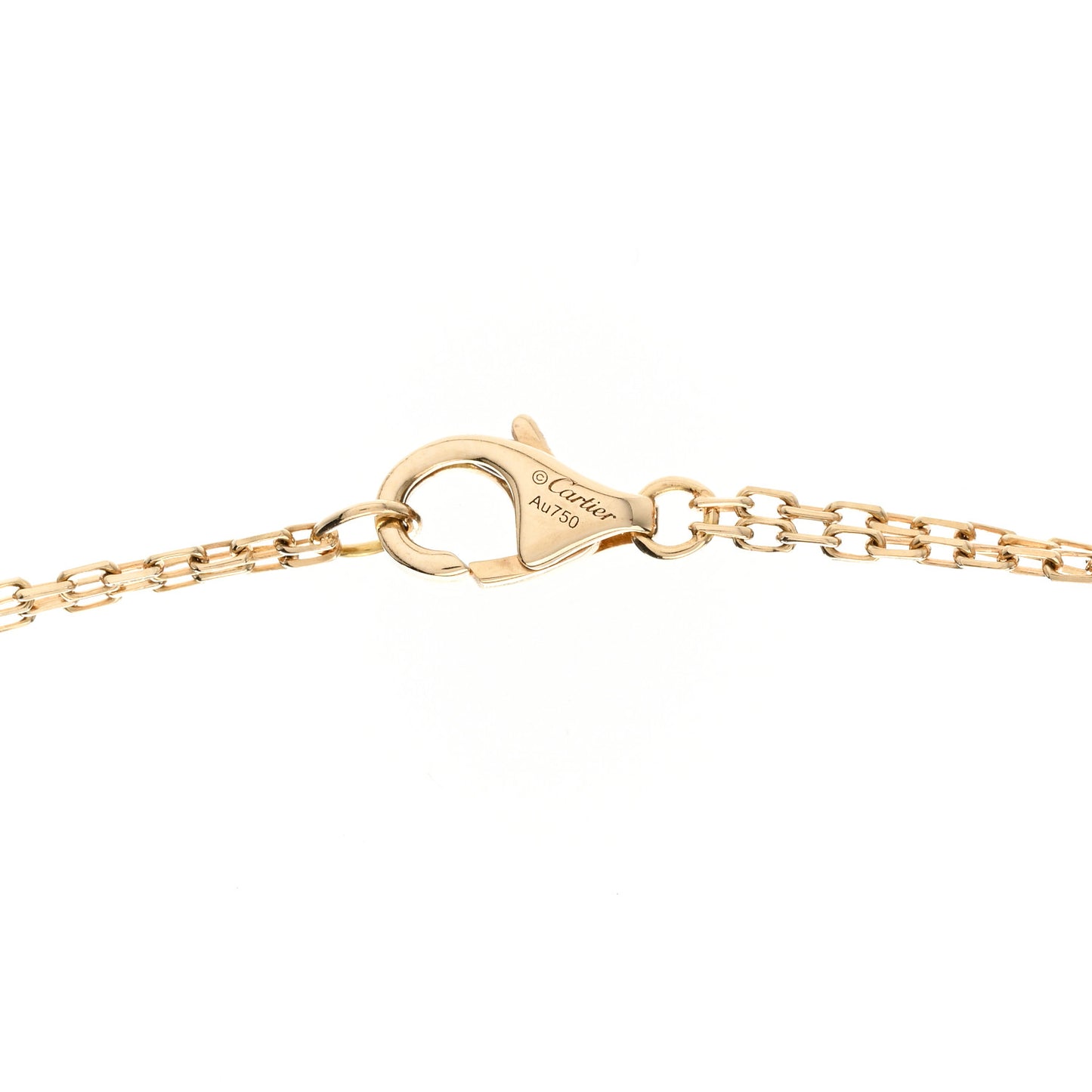 18K Yellow Gold 2 Diamond LOVE Necklace