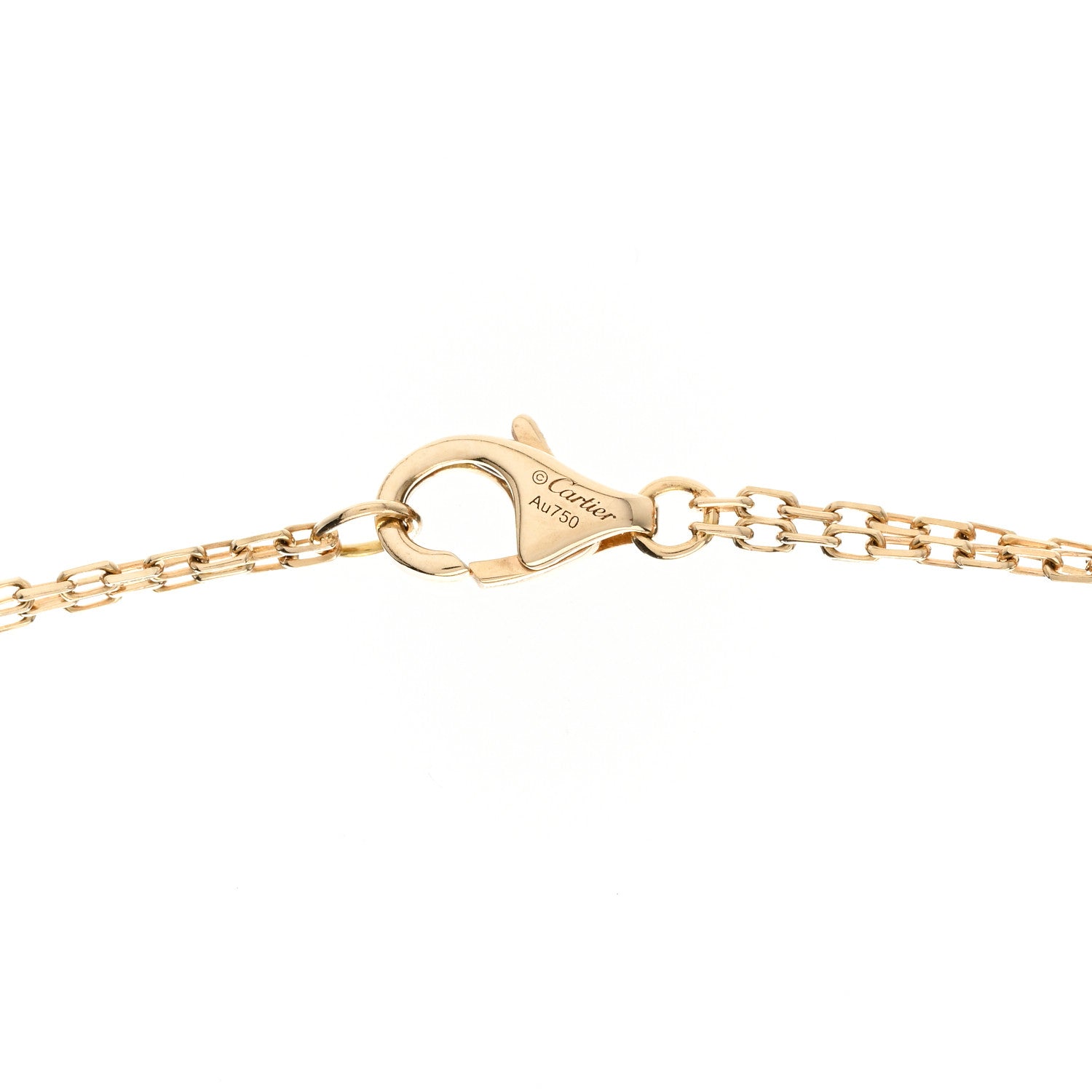 Cartier 18K Yellow Gold 2 Diamond LOVE Necklace 4 of 4