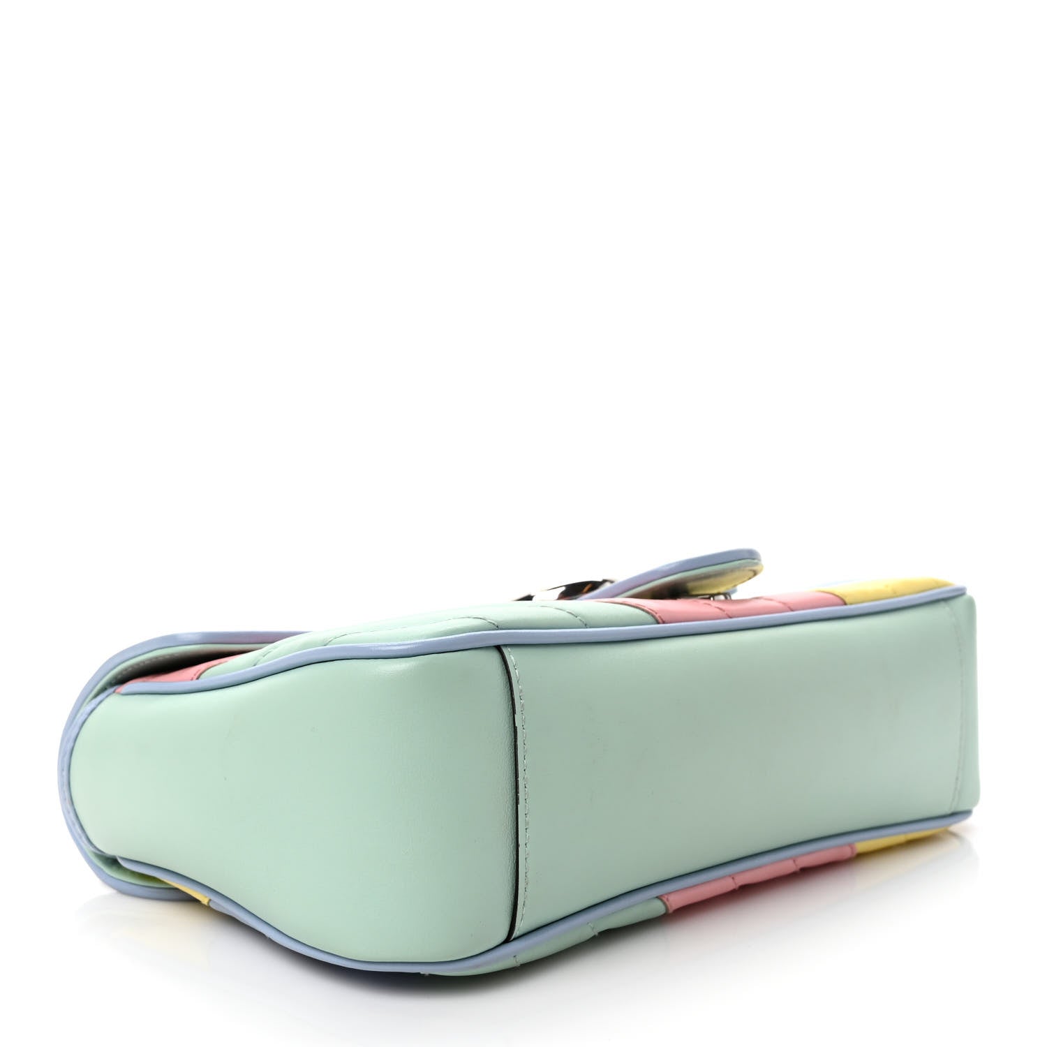 Gucci Calfskin Matelasse Diagonal Small GG Marmont Shoulder Bag Multicolor Pastel 4 of 10