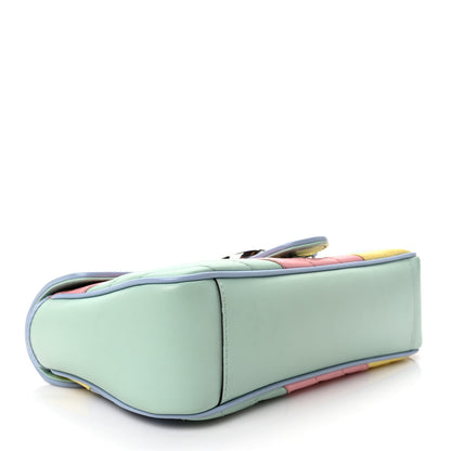 Gucci Calfskin Matelasse Diagonal Small GG Marmont Shoulder Bag Multicolor Pastel 4 of 10