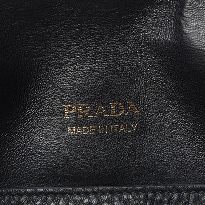Prada Vitello Daino Flap Shoulder Bag Nero Black 6 of 7