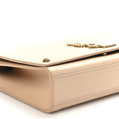 Saint Laurent Smooth Calfskin Medium Braided Monogram Kate Satchel Nude Powder 9 of 10