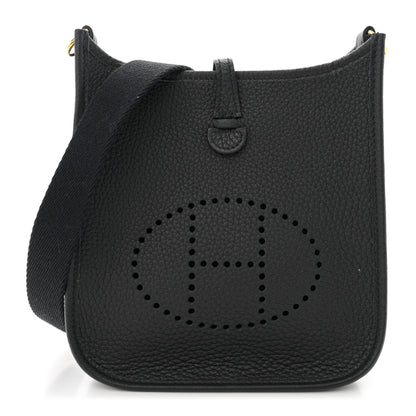 Hermes Taurillon Clemence Evelyne TPM Black 1 of 12