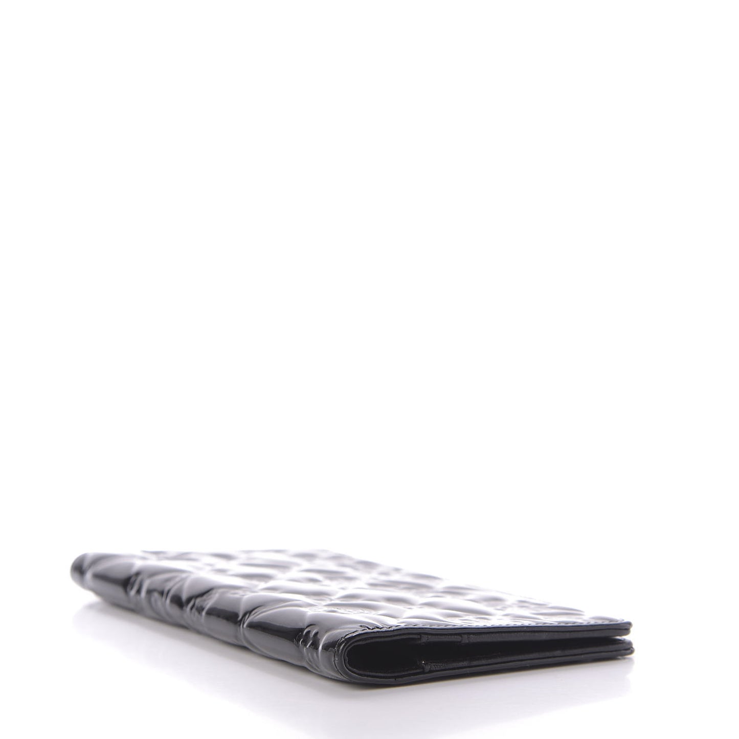 Patent Calfskin Lucky Symbols Agenda Cover Black