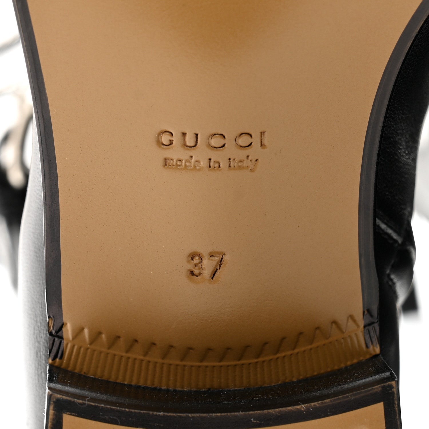 Gucci Calfskin Pin Buckle Knee High Boots 37 Black 9 of 13