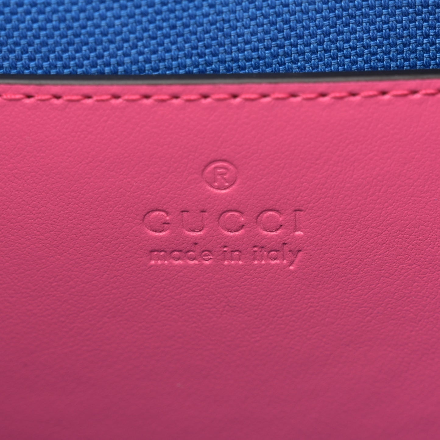 Calfskin GG Tennis Bi-Color Embossed Mini Duffle Bag Modern Fucsia Modern Blue