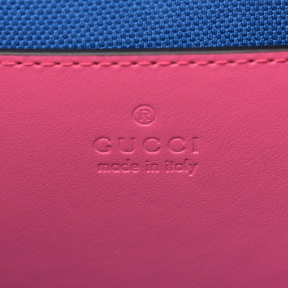 Gucci Calfskin GG Tennis Bi-Color Embossed Mini Duffle Bag Modern Fucsia Modern Blue 6 of 10