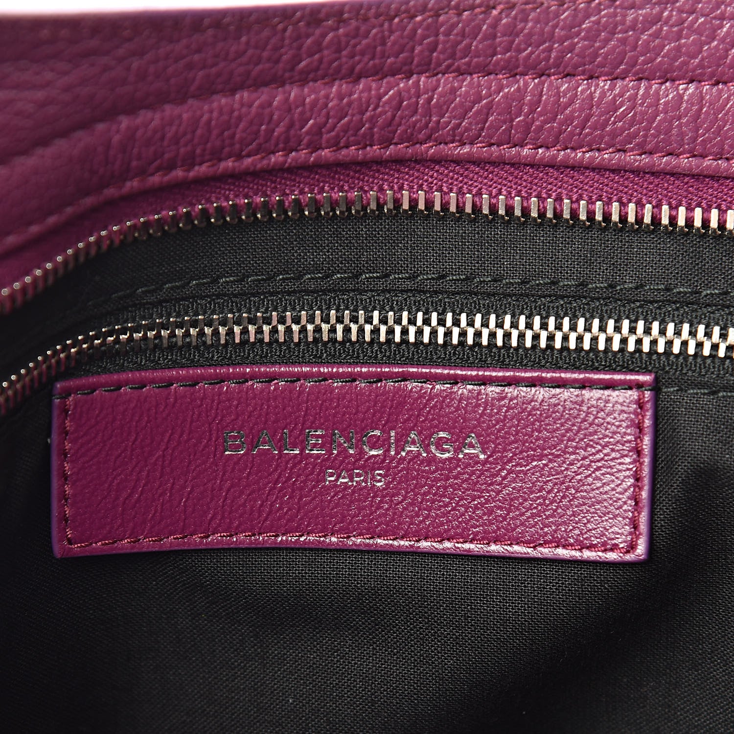 Balenciaga Chevre Silver Metallic Edge Hardware City Violet Prune 6 of 10