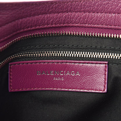 Balenciaga Chevre Silver Metallic Edge Hardware City Violet Prune 6 of 10