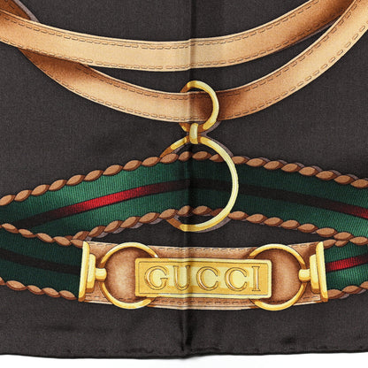 Gucci Silk Twill Horsebit Square Scarf 2 of 3