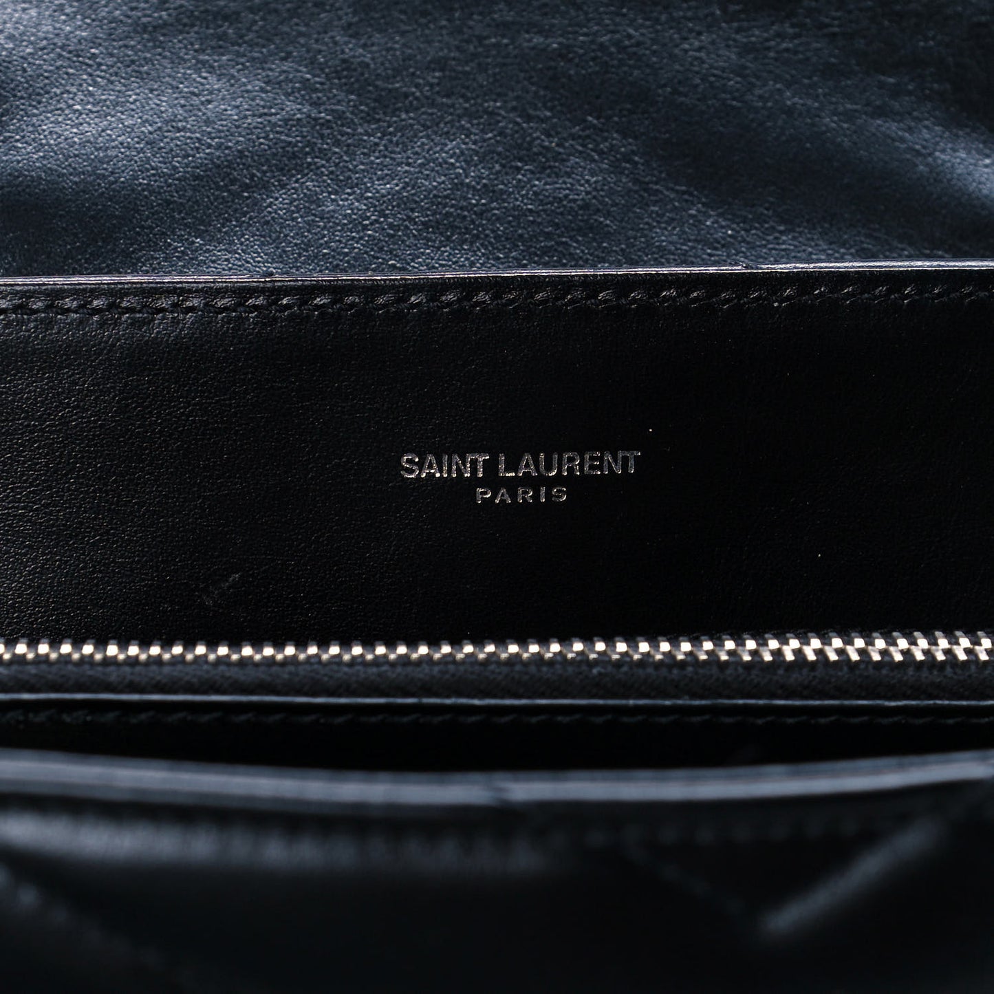 Calfskin Y Quilted Monogram Medium Loulou Chain Satchel Black