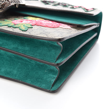Gucci GG Supreme Monogram Embroidered Medium Dionysus Shoulder Bag Emerald 11 of 12