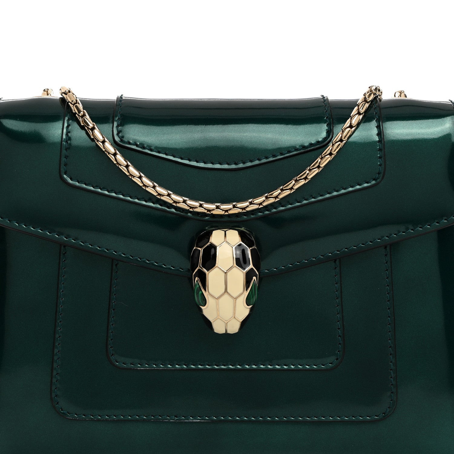 Bulgari Patent Serpenti Forever Crossbody Emerald 9 of 11