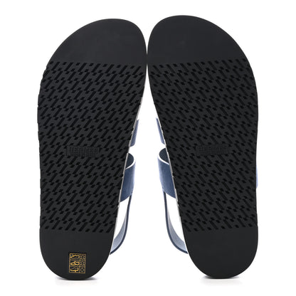 Hermes Suede Goatskin Mens Genius Sandals 43 Bleu Celeste 6 of 10