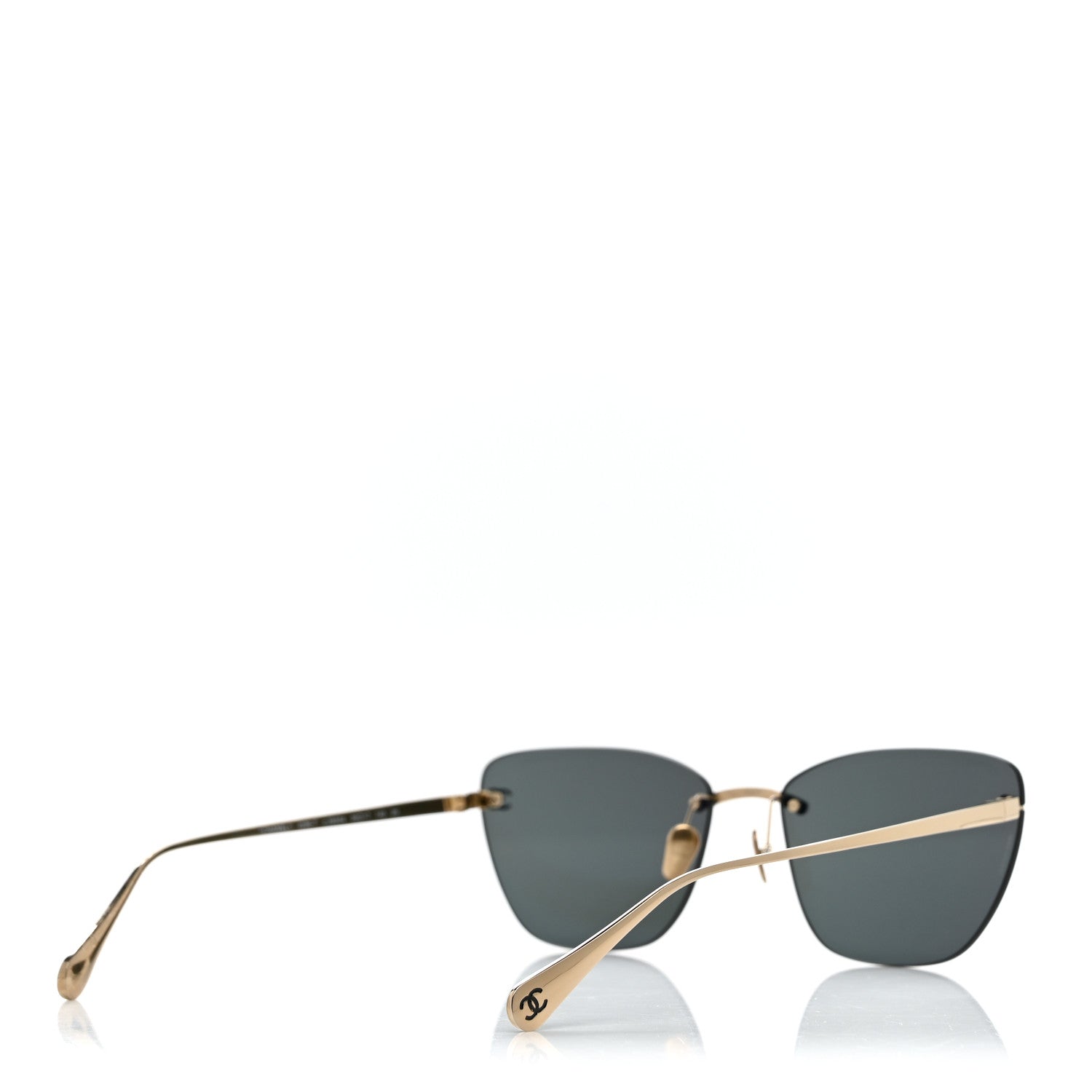 Chanel Titanium Cat Eye CC Sunglasses 4286-T Light Gold 4 of 7