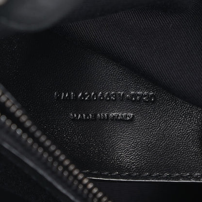 Saint Laurent Calfskin Crocodile Embossed Medium West Hollywood Monogram Fold-Over Black 9 of 11