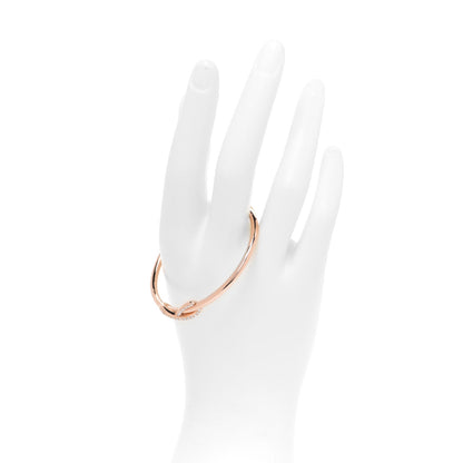Tiffany 18K Rose Gold Diamond Infinity Cuff Bracelet 2 of 5