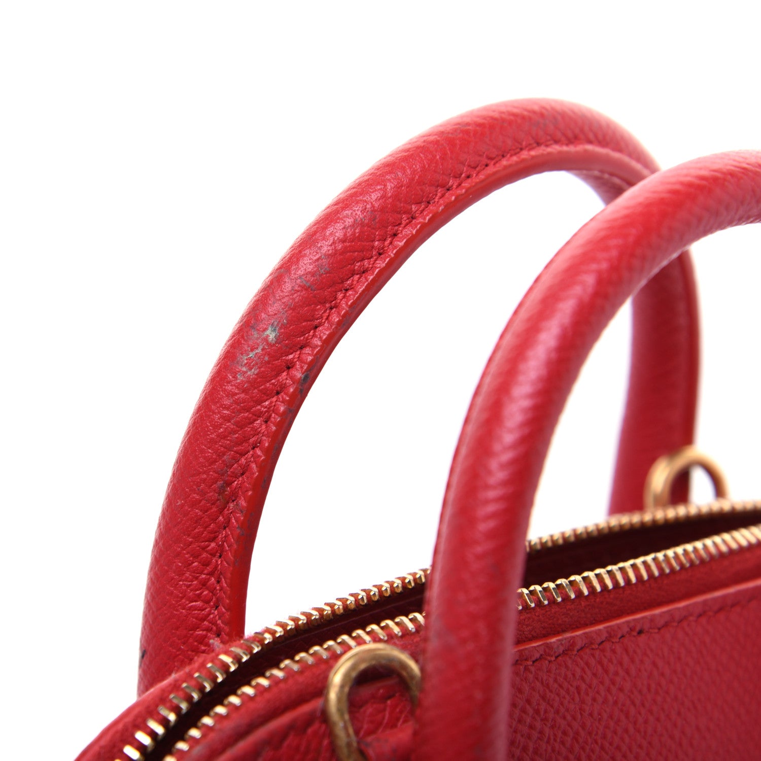 Balenciaga Grained Calfskin XXS Ville Top Handle Bag Rouge Coquelicot 12 of 22