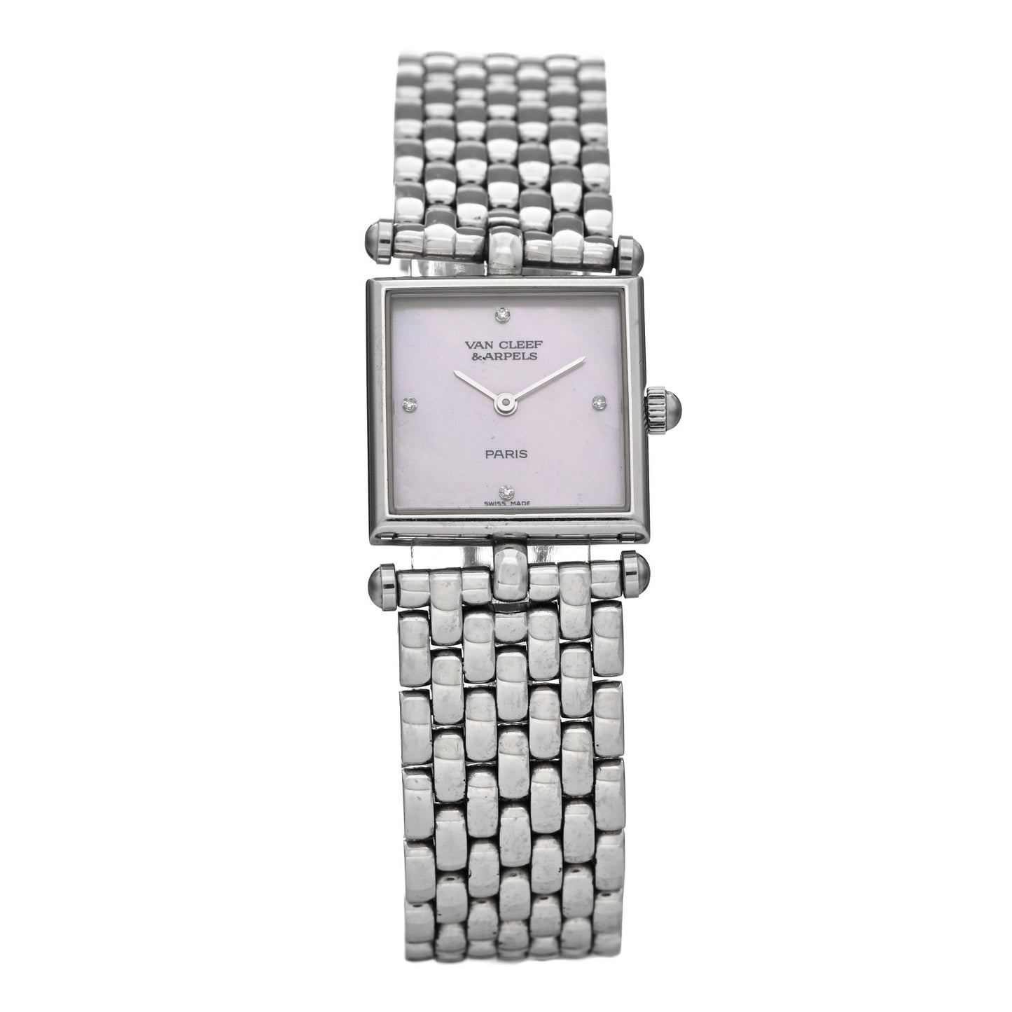Stainless Steel Diamond Pink Mother of Pearl 20mm Classique Quartz Watch