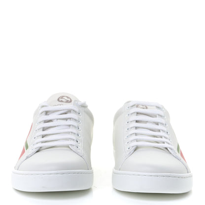 Gucci Calfskin Interlocking G Womens New Ace Sneakers 36.5 White Red Flame Green 4 of 11