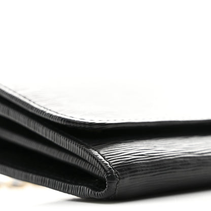 Prada Vitello Move Metal Oro Chain Wallet Black 9 of 10