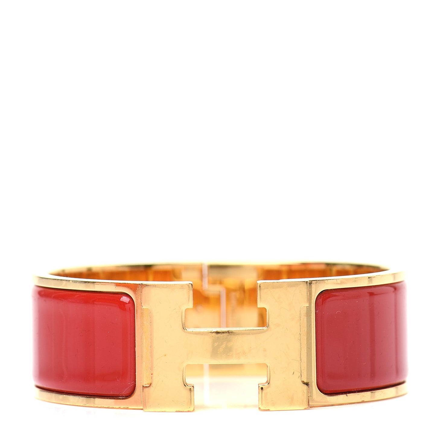 Enamel Wide Clic Clac H Bracelet PM Red