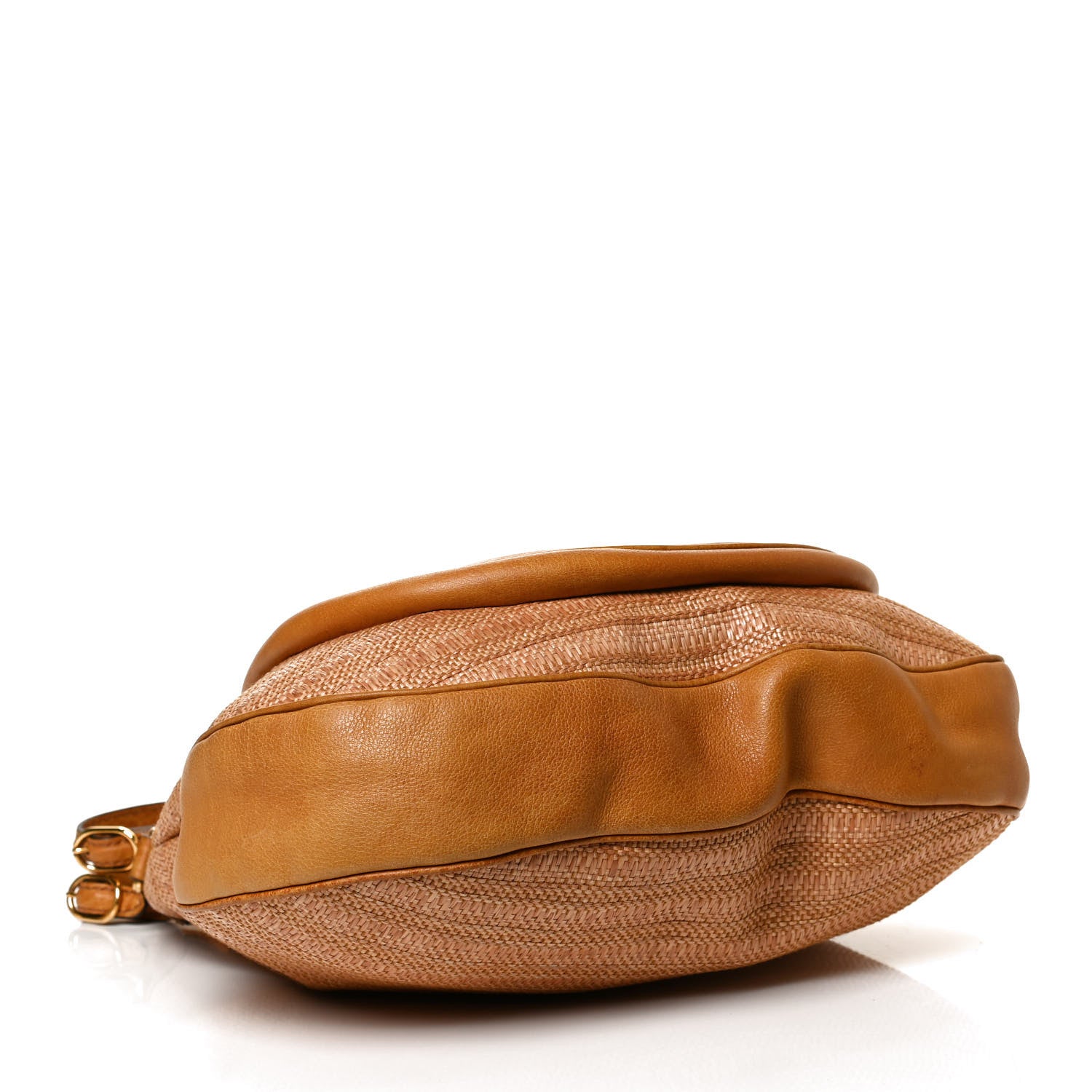 Gucci Libeccio Raffia Large New Pelham Shoulder Bag Light Brown 4 of 15