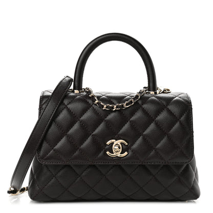 Chanel Caviar Quilted Mini Coco Handle Flap Dark Brown 1 of 10