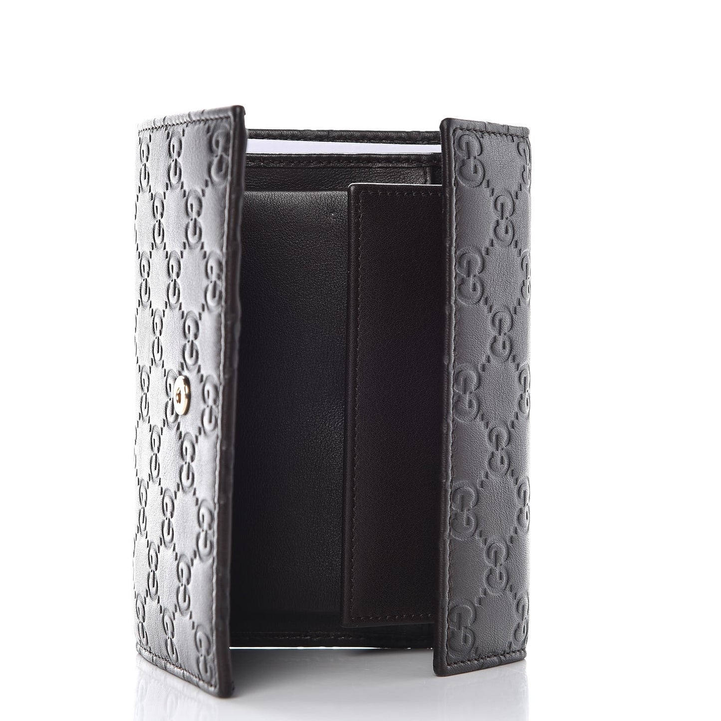 Guccissima Continental Flap Wallet Dark Brown