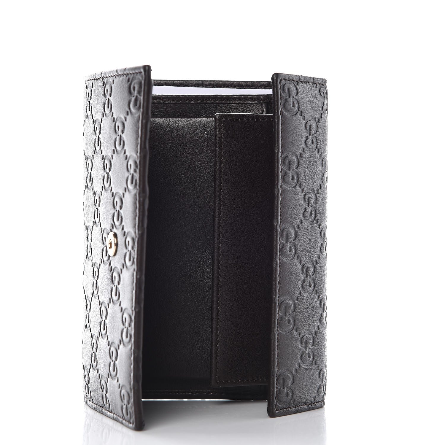 Gucci Guccissima Continental Flap Wallet Dark Brown 5 of 8