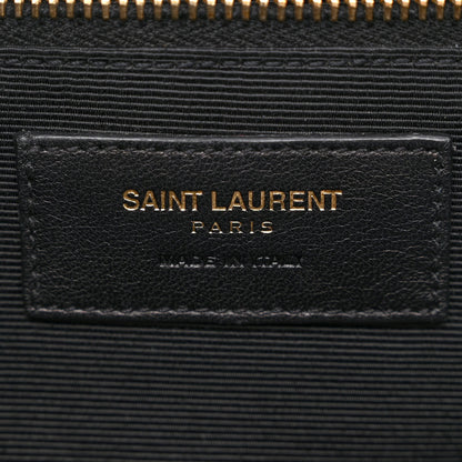 Saint Laurent Smooth Calfskin Matelasse Large Monogram Satchel Fog 6 of 20
