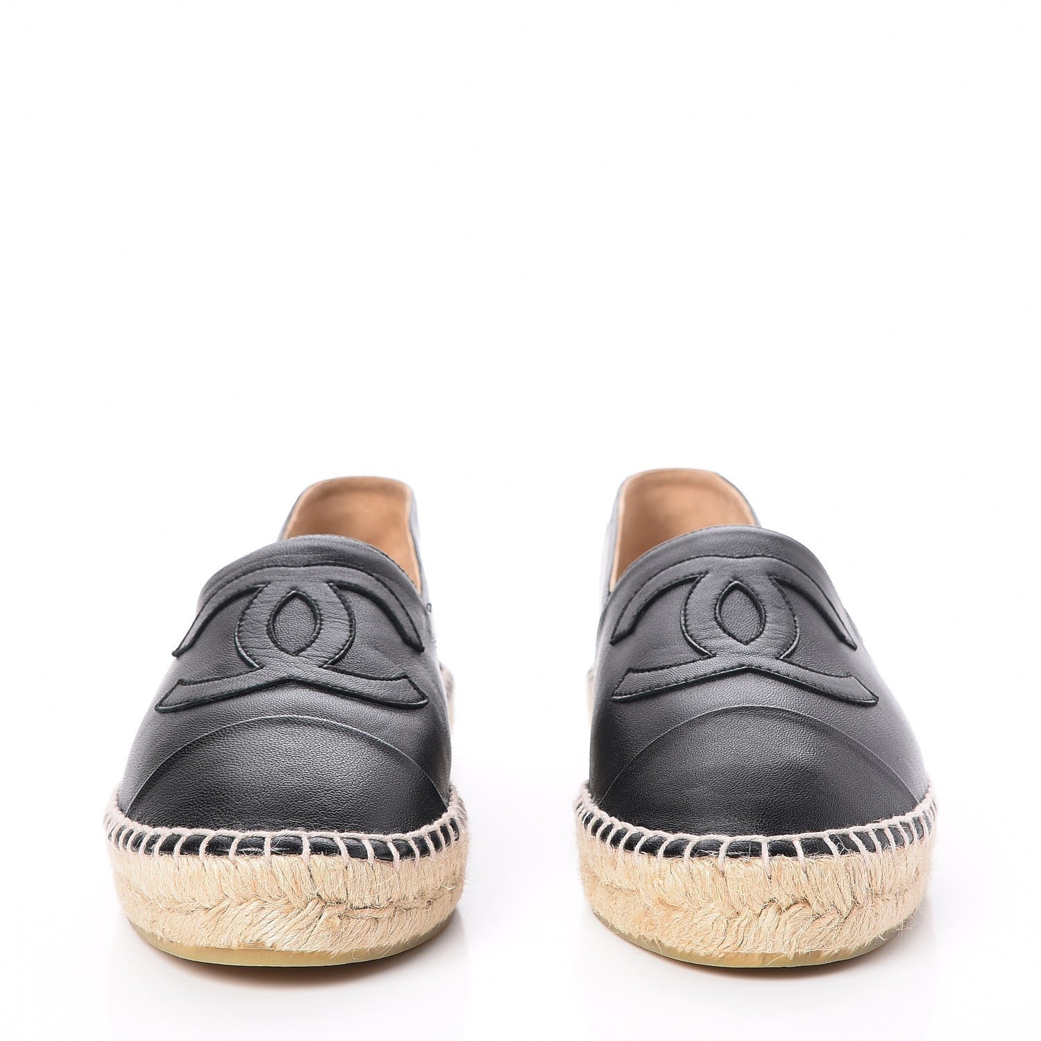 Chanel Lambskin CC Espadrilles 41 Black 2 of 10