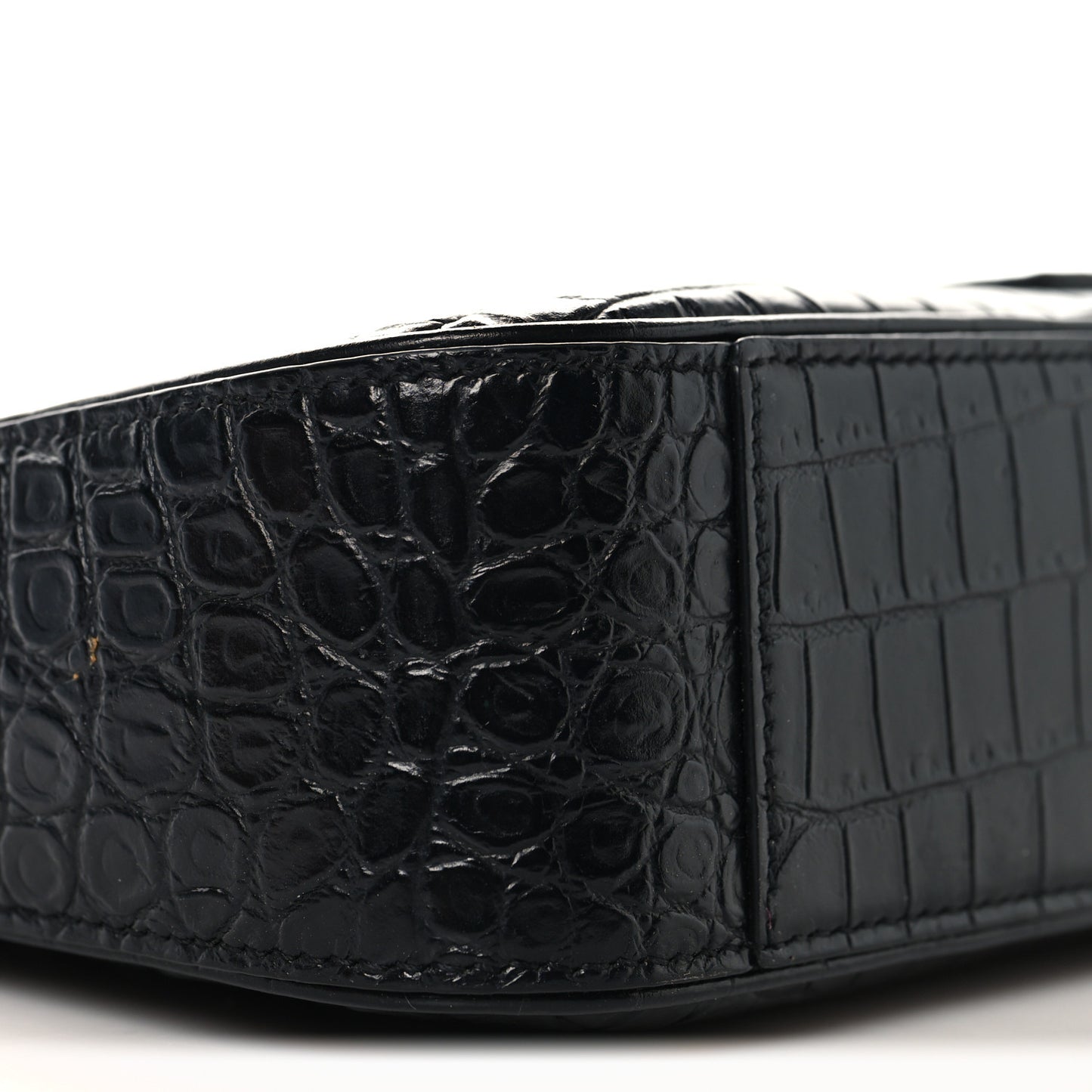 Calfskin Crocodile Embossed Le 5 A 7 Hobo Black