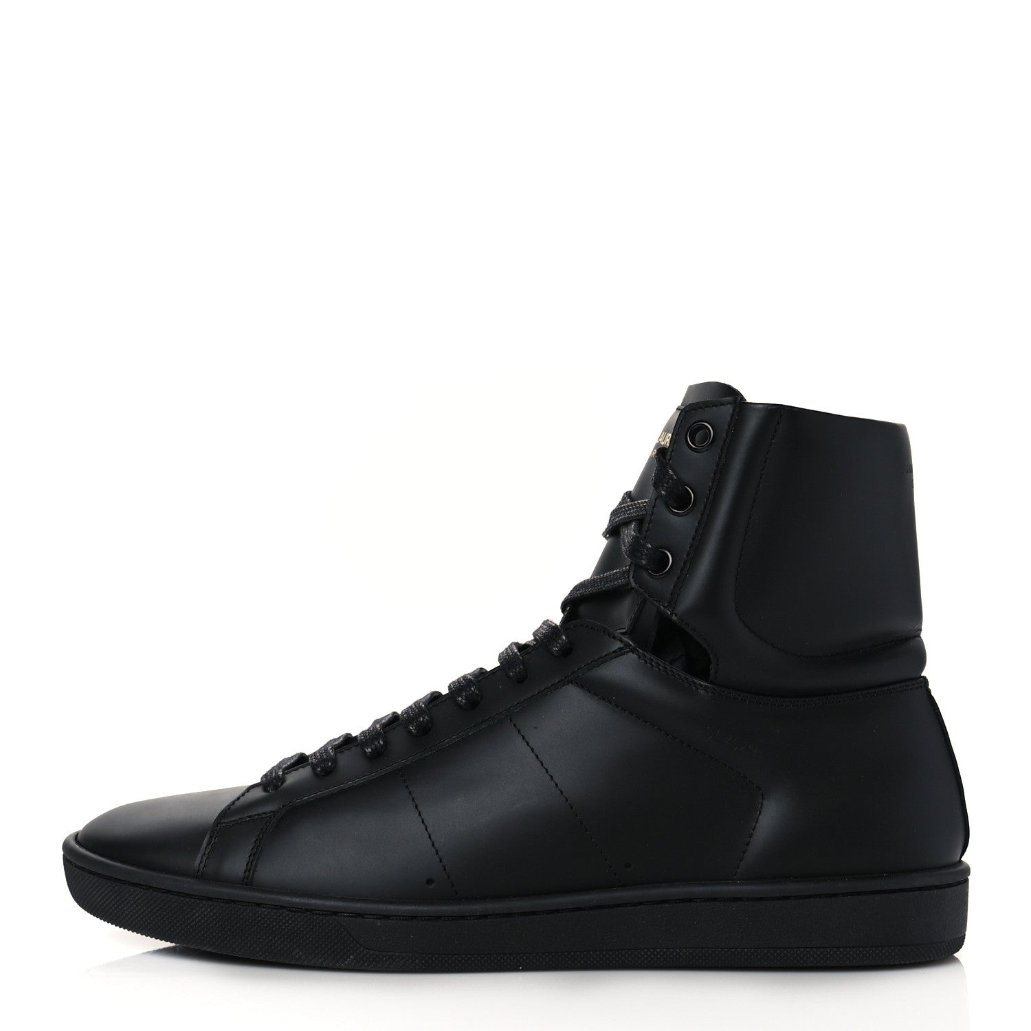 Saint Laurent Calfskin Mens Court Classic SL/01H High Top Sneakers 39 Black 1 of 9