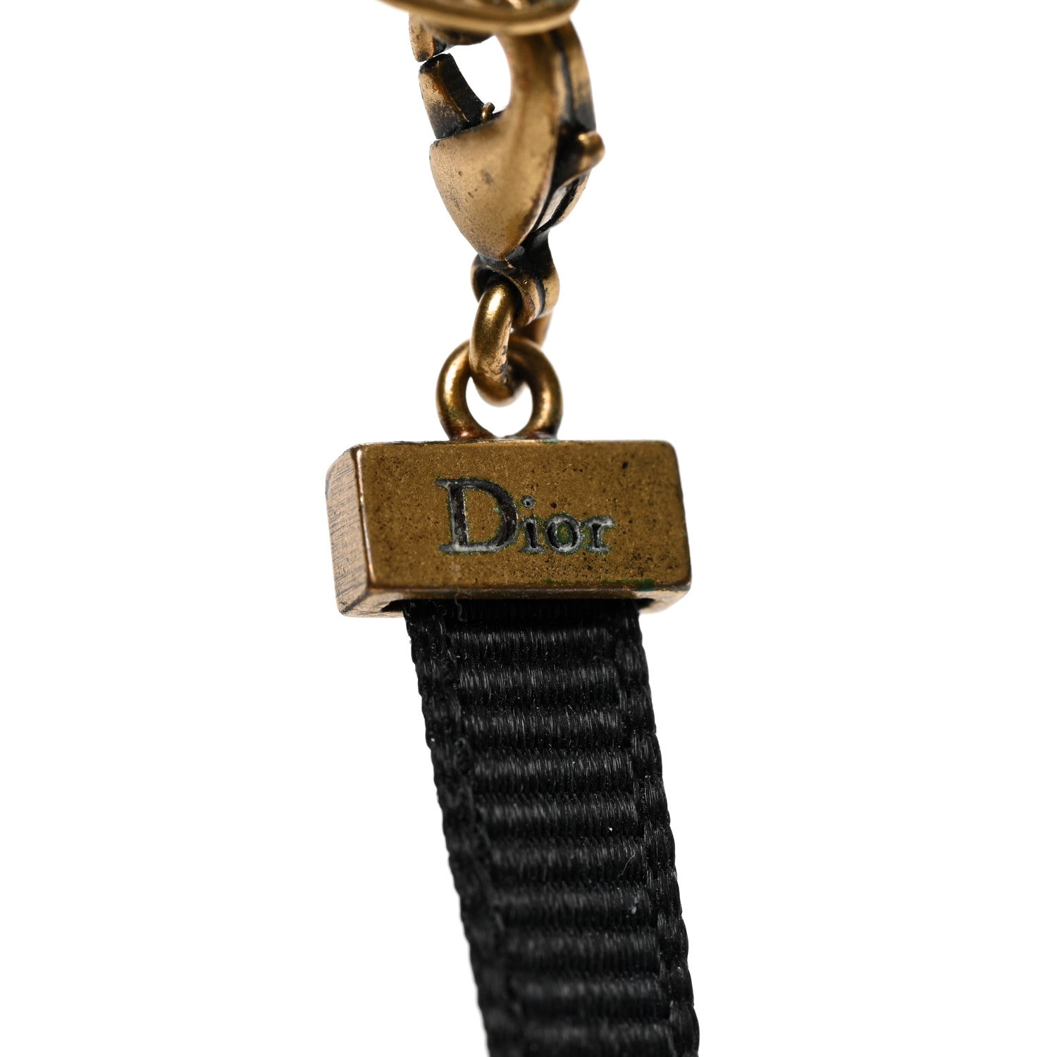 Christian Dior Grosgrain Ribbon J'Adior Logo Choker Necklace Black 4 of 5