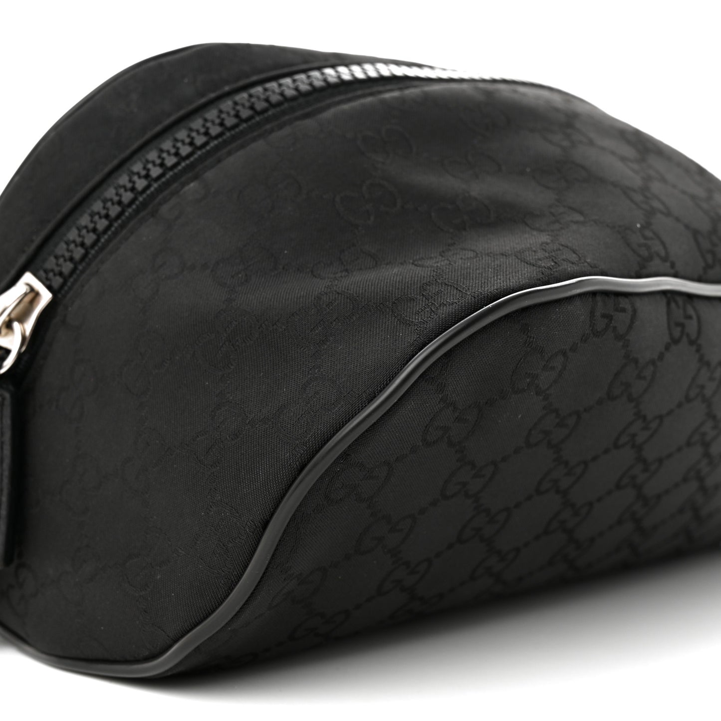 Nylon Monogram Fanny Pack Belt Bag Black