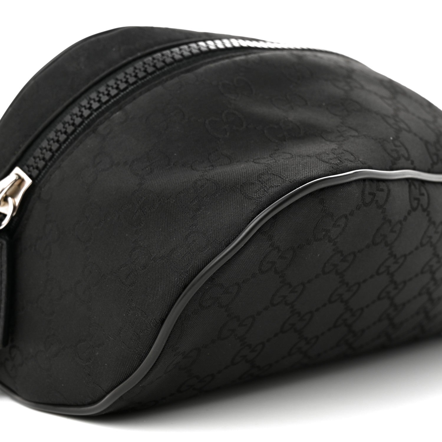 Gucci Nylon Monogram Fanny Pack Belt Bag Black 9 of 10