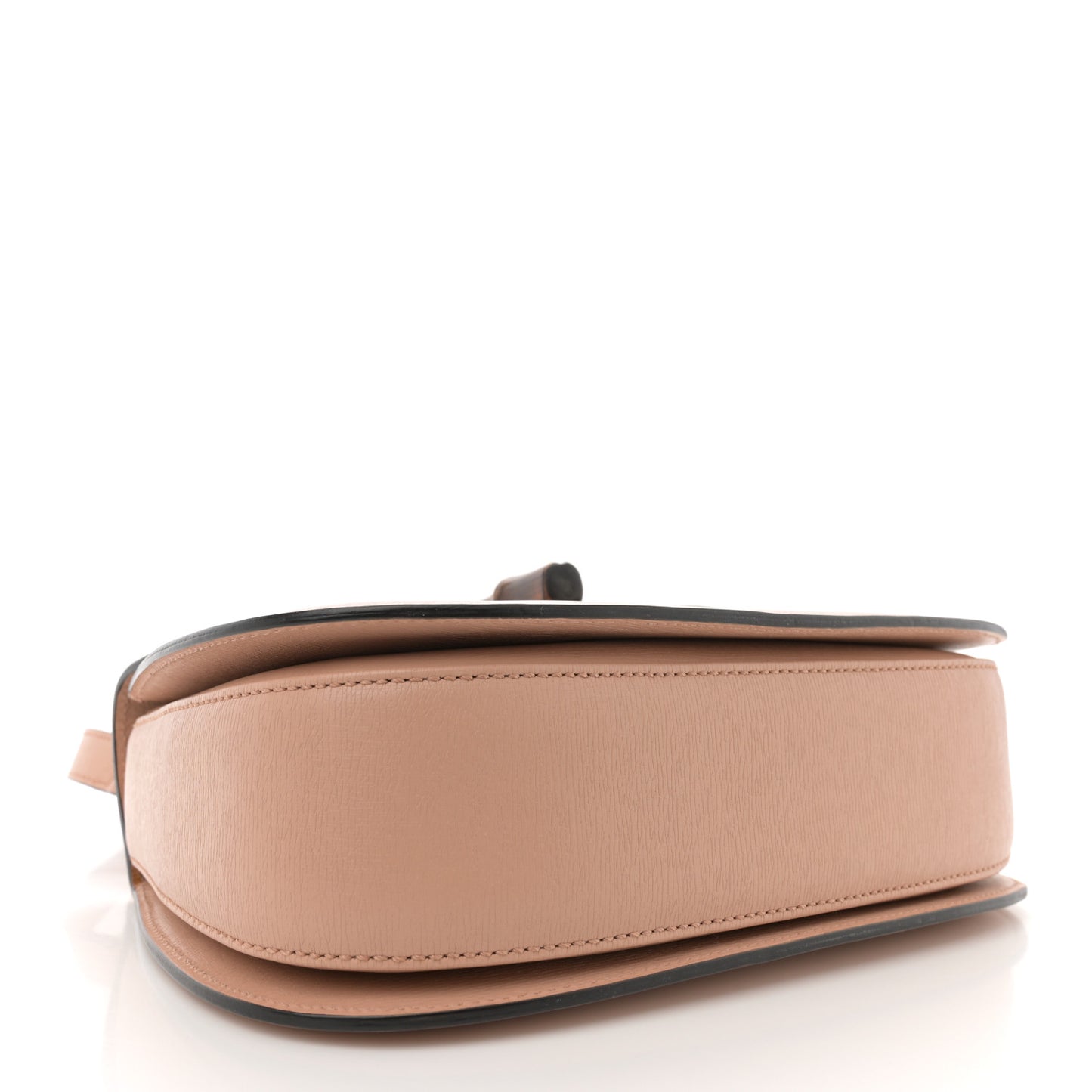 Shangai Calfskin Small Classic Bamboo Top Handle Bag Pink Apricot